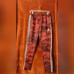 BURGUNDY RED CAMO ADIDAS JOGGERS /SWEATPANTS